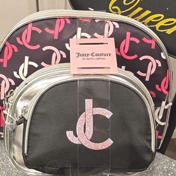 Juicy Couture JC Logo 3-PC Makeup Bag Set - Picture 6 of 6